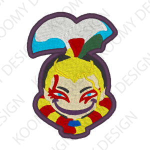 Kefka Palazzo : Final Fantasy - Broderie numérique - 4"x4"