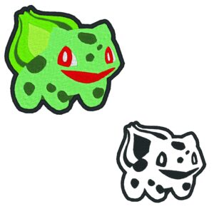 Bulbasaur: Pokemon- Broderie numérique - 4"x4"